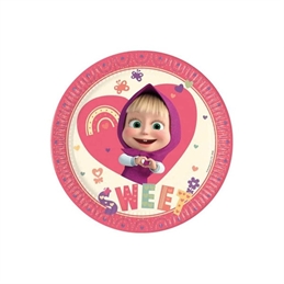 Piatti 23 cm Masha Sweet Heart 8 pezzi