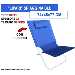 Spiaggina Lipari Plus Con Cuscino Blu