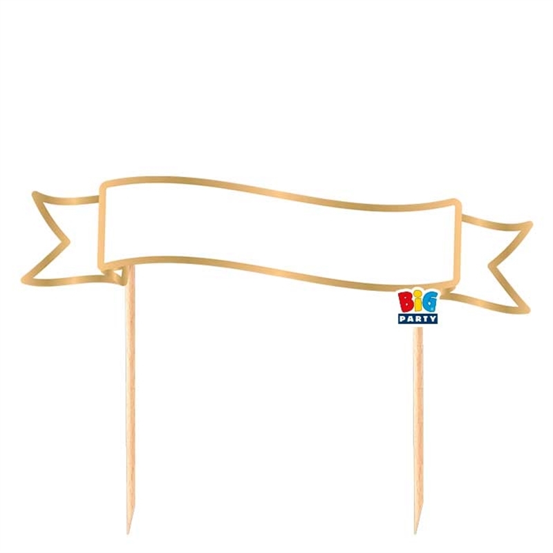 Cake Topper Banner Nastro cm. 20x14 Personalizzabile