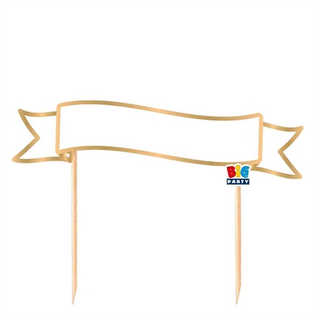 Cake Topper Banner Nastro cm. 20x14 Personalizzabile