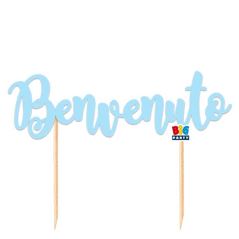 Cake Topper Italic cm. 20x15 Benvenuto