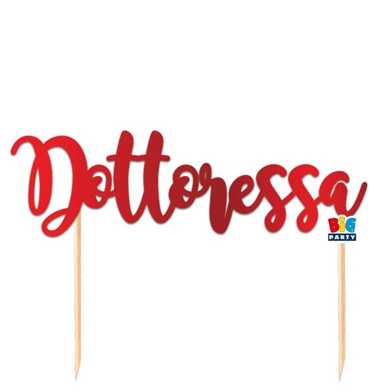 Cake Topper Italic cm. 20x14 Dottoressa