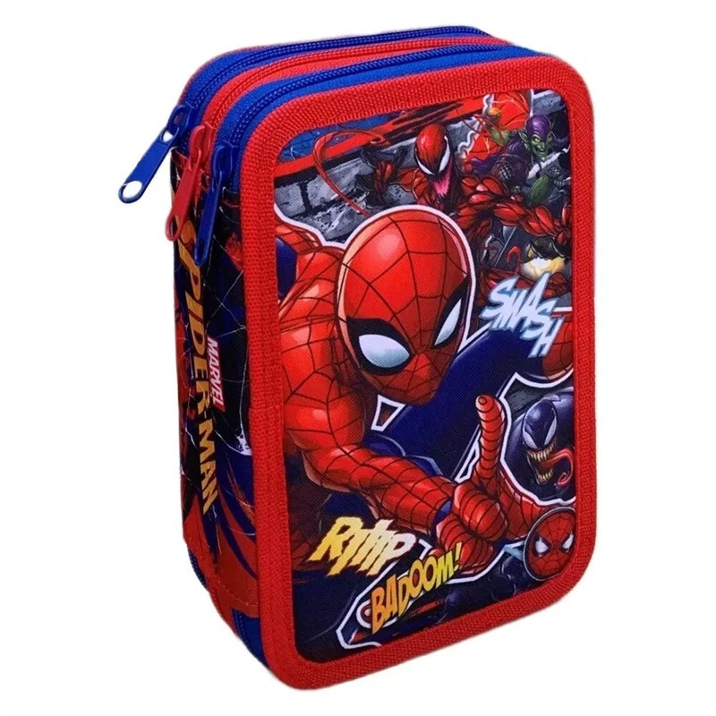 astuccio-scuola-spiderman-rosso-3-zip-completo-colori