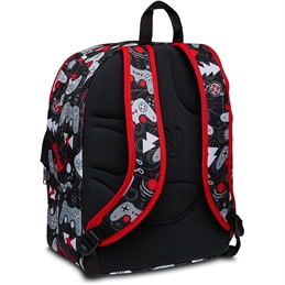 sj-ever-zaino-gaming-nero-rosso-31-litri-doppio-scomparto
