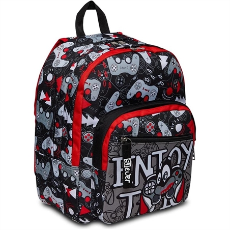 sj-ever-zaino-gaming-nero-rosso-31-litri-doppio-scomparto