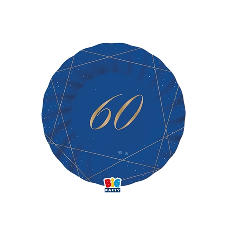 8 Piatti cm. 20 60 Anni Blue Gold