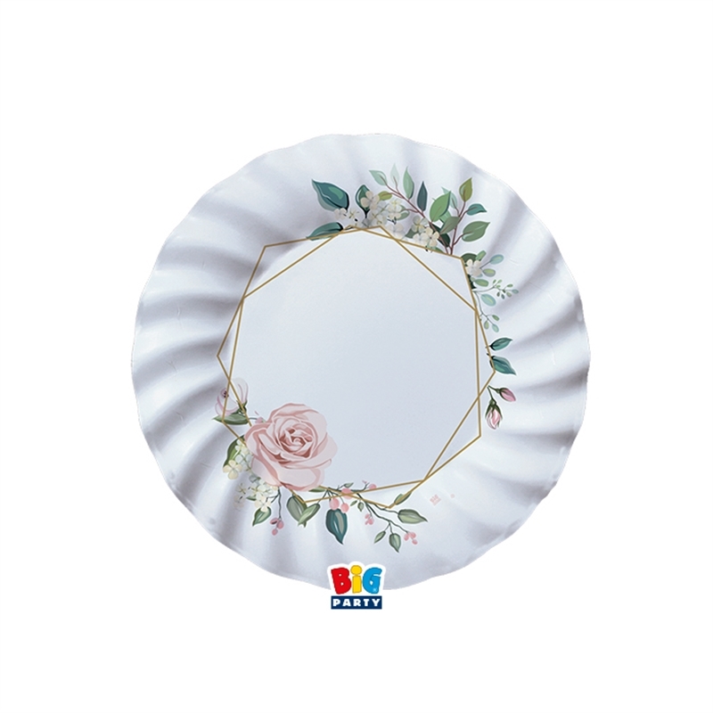 8 Piatti cm.20 Floral Geometric