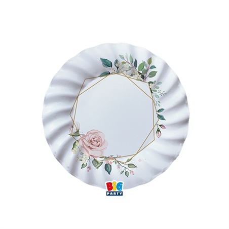 8 Piatti cm.20 Floral Geometric
