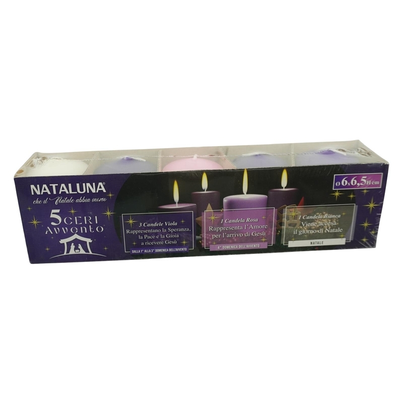 set-5-candele-avvento-diametro-5x65-cm
