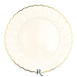 6-piatti-plastica-riutilizzabili-shell-ivory-gold-26-cm