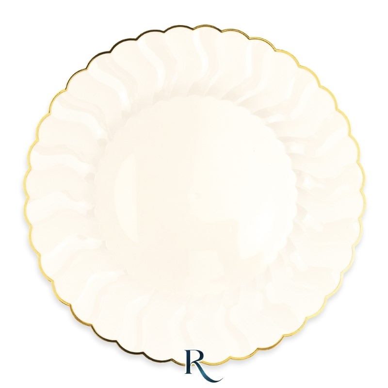 6-piatti-plastica-riutilizzabili-shell-ivory-gold-26-cm