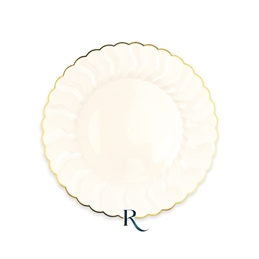 6-piatti-plastica-riutilizzabili-shell-ivory-gold-19-cm
