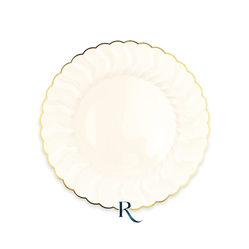 6-piatti-plastica-riutilizzabili-shell-ivory-gold-19-cm