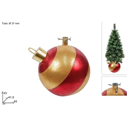base-albero-natale-palla-rosso-oro