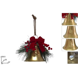 campana-natalizia-oro-fiocco-velluto-bacche-rosse