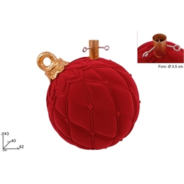 base-albero-natale-palla-effetto-velluto-rosso