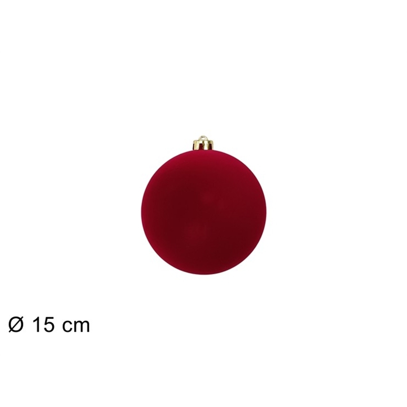 palla-natale-floccata-bordeaux-15-cm