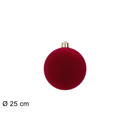 palla-natale-floccata-bordeaux-25-cm