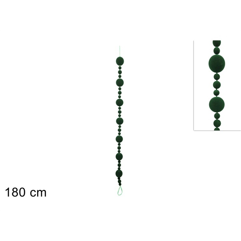 ghirlanda-natalizia-palle-velluto-verde-180-cm