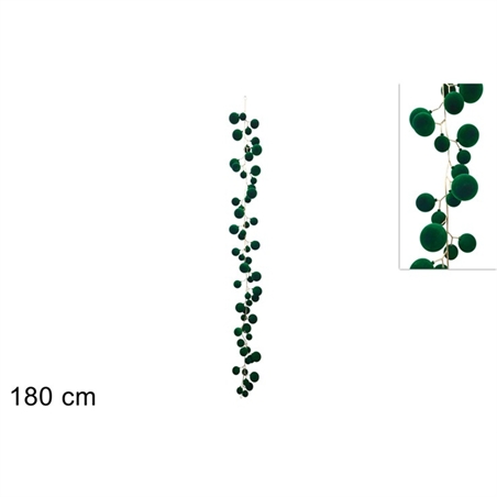 ghirlanda-natalizia-palle-velluto-verde-180-cm