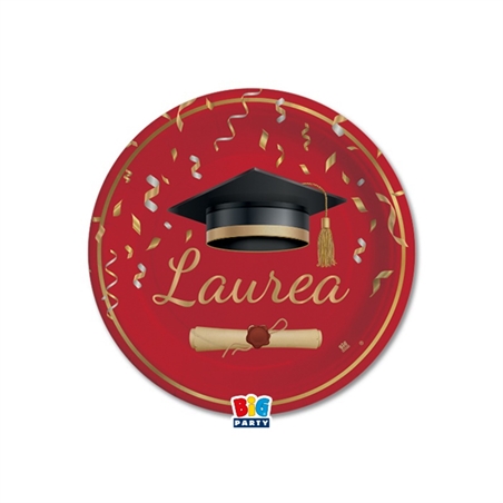 8 Piatti cm. 18 Laurea Glamour