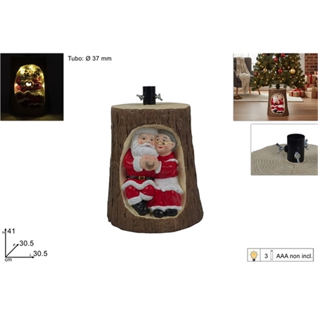base-albero-tronco-babbo-mamma-natale-luce-batteria-41-cm