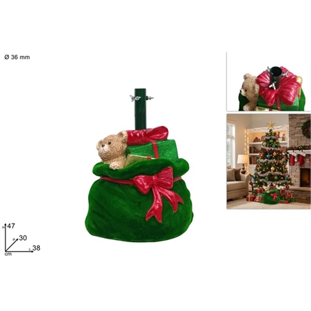 base-albero-natale-sacco-verde-floccato