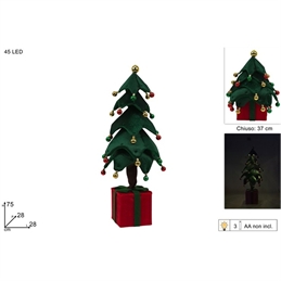 albero-natalizio-tessuto-palline-45-led-batteria-75-cm