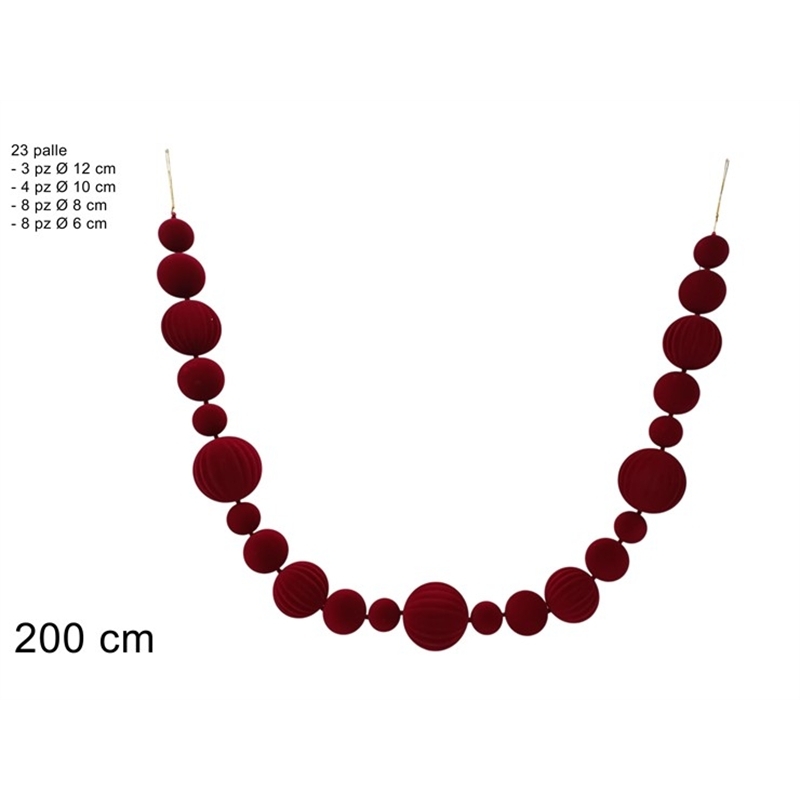 ghirlanda-natalizia-palle-effetto-velluto-bordeaux-200-cm