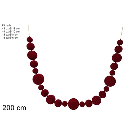 ghirlanda-natalizia-palle-effetto-velluto-bordeaux-200-cm