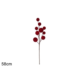 stelo-natalizio-9-palle-effetto-velluto-bordeaux-58-cm