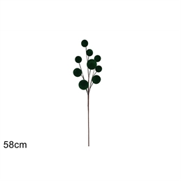 stelo-natalizio-9-palle-effetto-velluto-verde-58-cm
