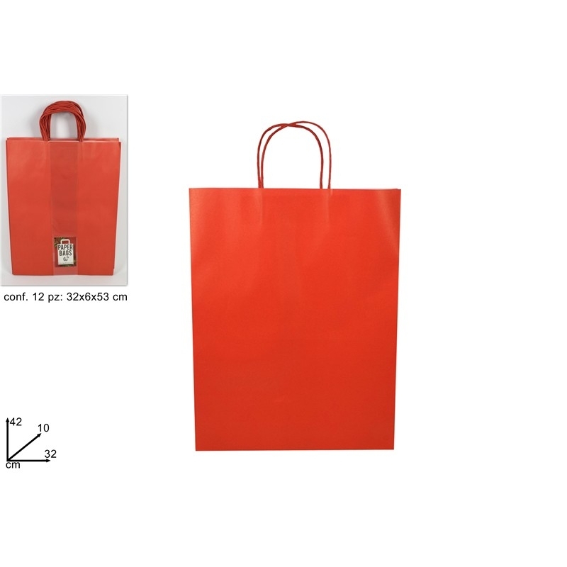 Busta Regalo in Carta Rossa 33 × 9 × 25 cm