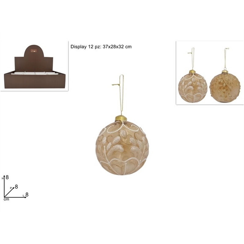 palla-natale-vetro-trasparente-oro-glitter-8-cm