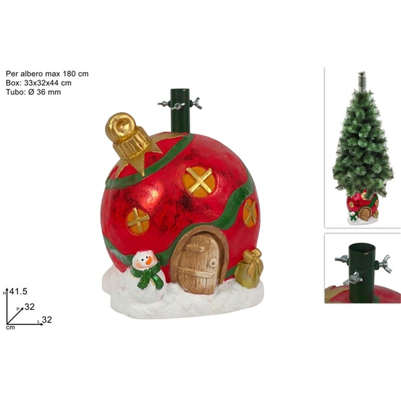 base-albero-natale-palla-rosso-verde