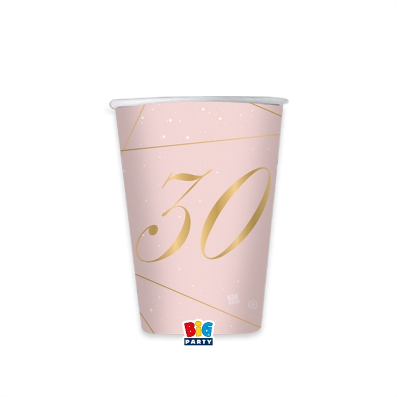8 Bicchieri cc. 200 30 Anni Rose