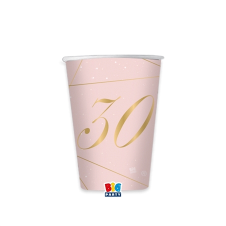8 Bicchieri cc. 200 30 Anni Rose