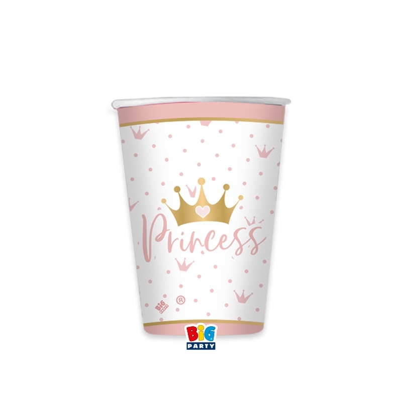 8 Bicchieri cc. 200 Princess Crown