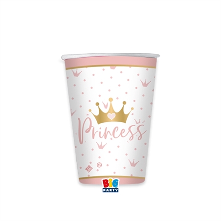 8 Bicchieri cc. 200 Princess Crown