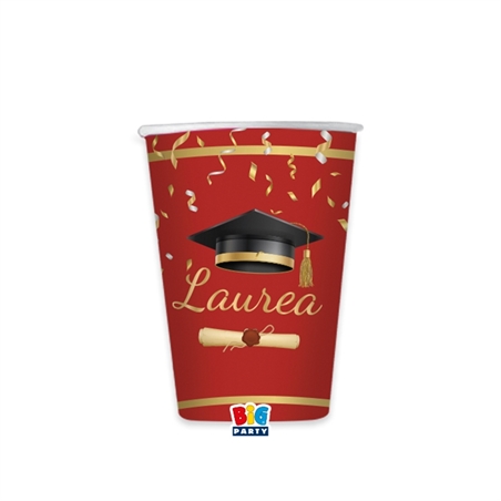 8 Bicchieri cc. 200 Laurea Glamour