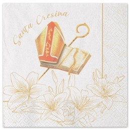  Tovaglioli 33x33 cm Cresima 20 pezzi