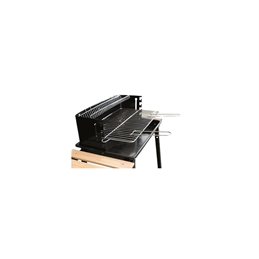 Barbecue a Carbone Carbonella Rettangolare con Ruote Soriani Sun-day Nero