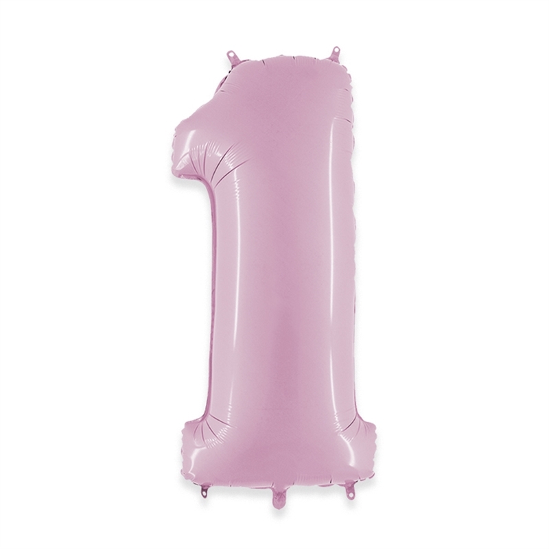 Palloncino Mylar Numero 1 cm. 102 (40") Rosa