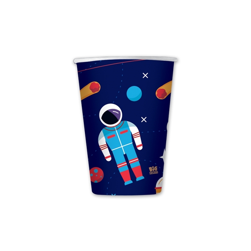 Bicchieri in carta 200 cc Astronauta 8 pezzi
