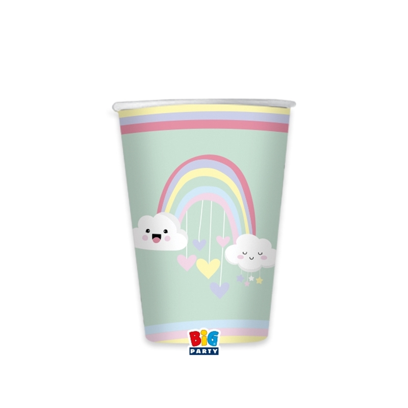 8 bicchieri rainbow cloud 