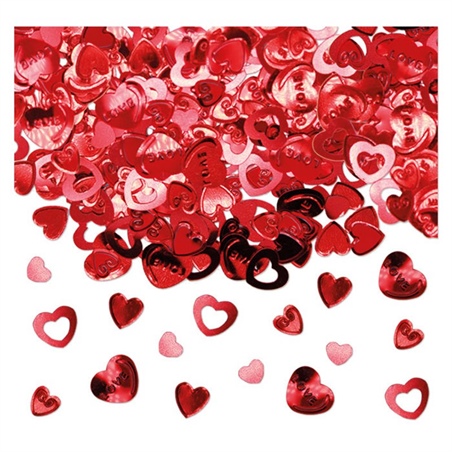 Confetti da tavola cuore rosso 15 grammi