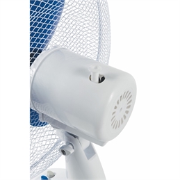Ventilatore da tavolo con oscillazione e 3 pale da 40cm bianco e blu