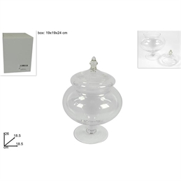 Barattolo In Vetro Porta Confetti Trasparente H.26xD.18.5 cm