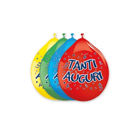 Palloncini in Lattice 10'' Medium Tanti Auguri 20 pezzi
