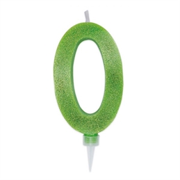 Candelina Glitterata Sweety Maxi  Verde Mela 15 cm